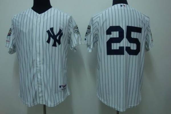 Custom Fan-Made Mark Teixeira New York Yankees #25 White Baseball Jersey