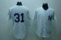 Custom Fan-Made Javier Vazquez New York Yankees #31 White Baseball Jersey