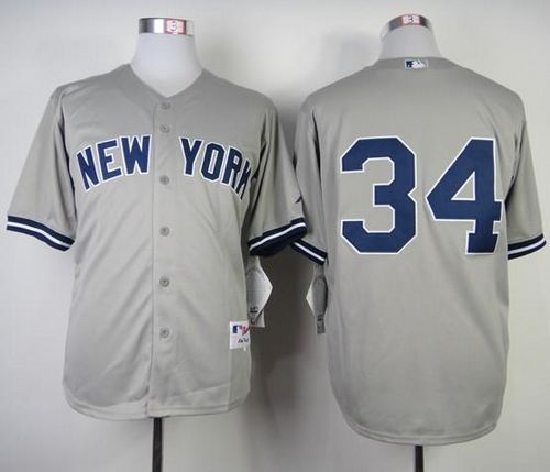 Custom Fan-Made Brian McCann New York Yankees #34 Grey Baseball Jersey