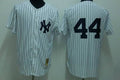 Custom Fan-Made Reggie Jackson New York Yankees #44 White Throwback Baseball Jersey