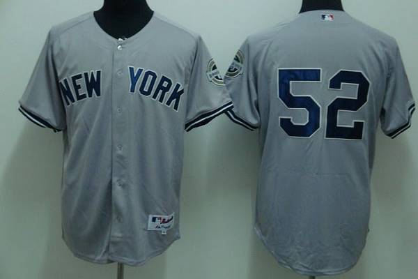 Custom Fan-Made C.C. Sabathia New York Yankees #52 Grey Baseball Jersey