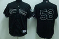Custom Fan-Made C.C. Sabathia New York Yankees #52 Black Baseball Jersey