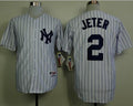 Custom Fan-Made Derek Jeter Back New York Yankees #2 White Baseball Jersey