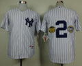 Custom Fan-Made Derek Jeter Commemorative Final Inaugural Retirement New York Yankees #2 White Baseball Jersey